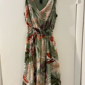 Kate & Lily Tropical Floral Midi Dress – Size 6